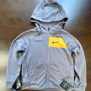 Nike Dri Fit Youth Hoodie Size 7 Large, Grey